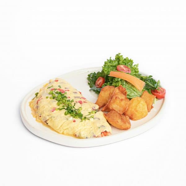 Bacon with Vegetable Omelette
